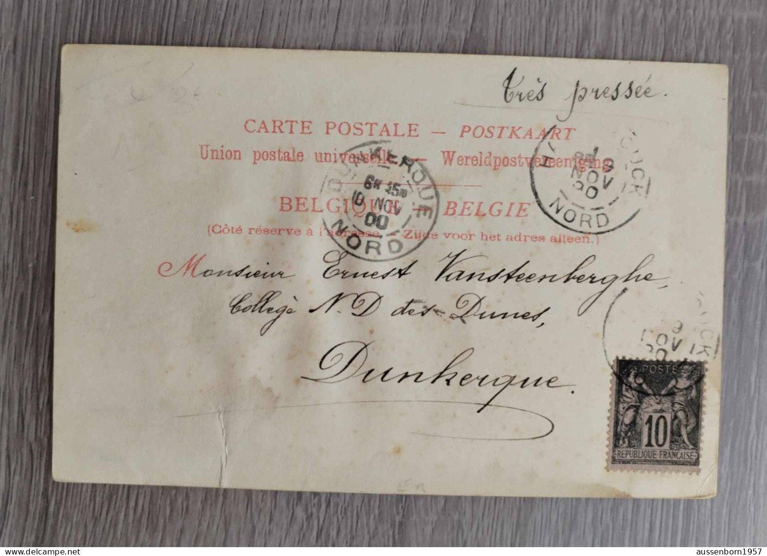 Peruwelz Bonsecours : Lot de 7 cartes dos non divisé : 1900, 190? et non écrites