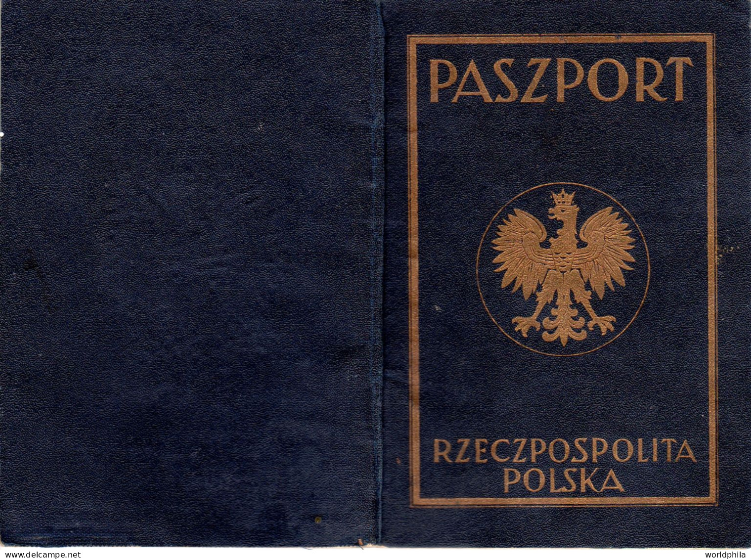 Poland / Polska 1937-9 much travelled document, Europe, some revenue stamps. signed Passport History document