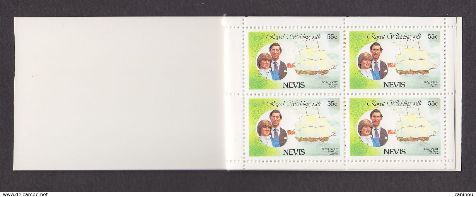 NEVIS CARNET  Y & T 71 72 MARIAGE CHARLES LADY DIANA 1981 NEUF - St.Kitts Y Nevis ( 1983-...)