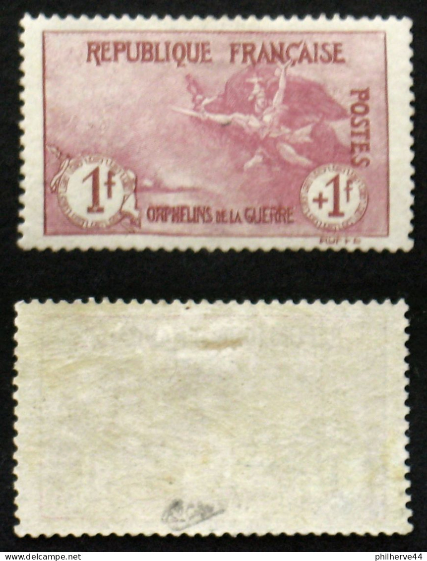 N° 154 ORPHELINS 1F+1F Neuf N* TB Cote 600€ Signé Calves - Unused Stamps