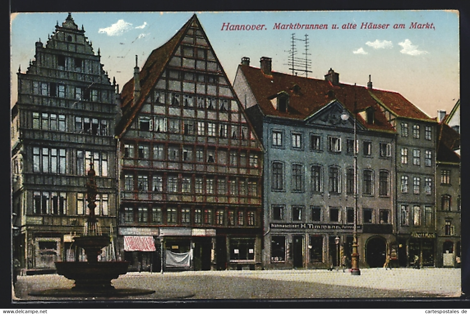 AK Hannover, Marktbrunnen U. Alte Häuser Am Markt  - Hannover