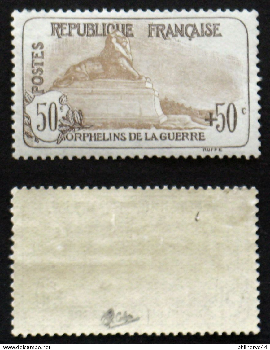 N° 153 ORPHELINS 50c+50c Neuf N* TB Cote 350€ Signé Calves - Unused Stamps