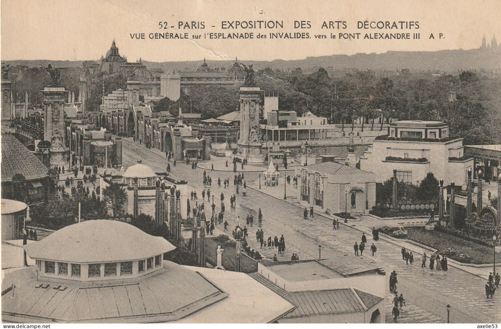 Paris 75 (10242) Exposition Des Arts Décoratifs - Vue Générale Sur L'Esplanade Des Invalides Vers Le Pont Alexandre III - Ausstellungen