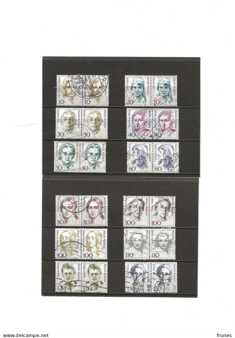 Frauen Der Deutsche Geschichte 1987-1998 Im Paar Gebraucht - Used Stamps