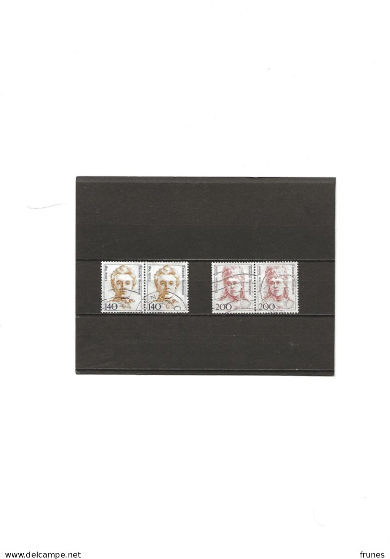 Frauen Der Deutsche Geschichte 1987-1998 Im Paar Gebraucht - Used Stamps