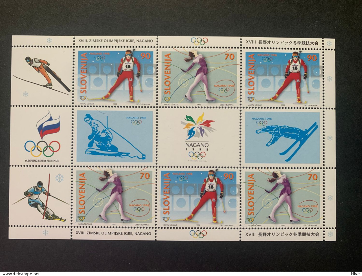 SLOVENIA 1998 OLYMPIC GAMES Sheet MNH - Slovenia