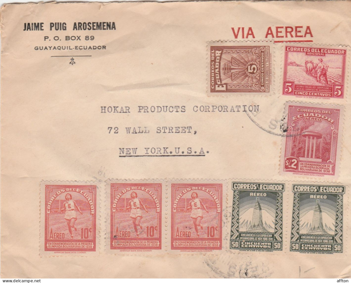 Ecuador Old Cover Mailed - Equateur