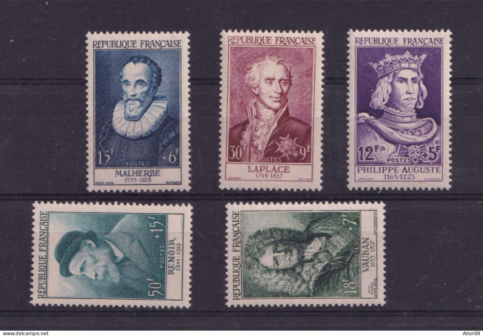 .LOT DE TIMBRES NEUFS** DE 1955 CELEBRITES COTE 130 EURO.A VOIR - Collezioni