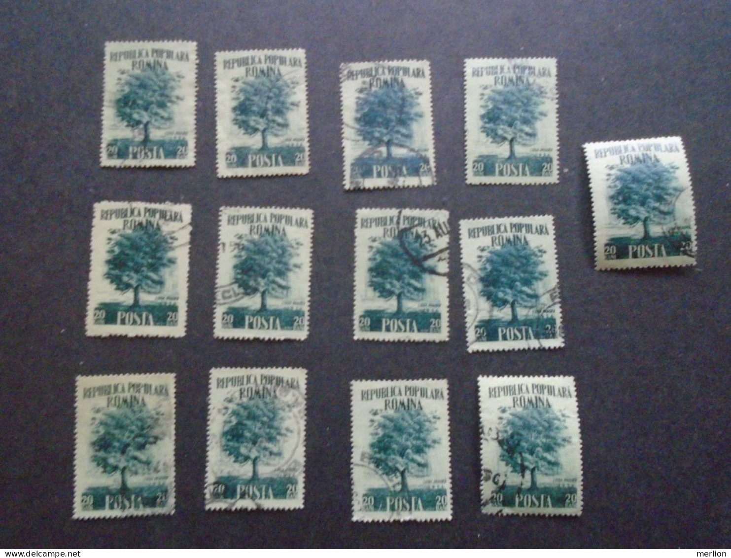 D202284   Romania - 1956   -  Lot Of 13   Used Stamps    Month Of The Forest   1580 - Gebraucht