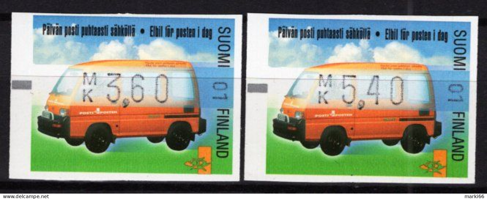 Finland - 2001 - Postal Electric Car - Mint ATM Stamp Set (Frama) - Machine Labels [ATM]