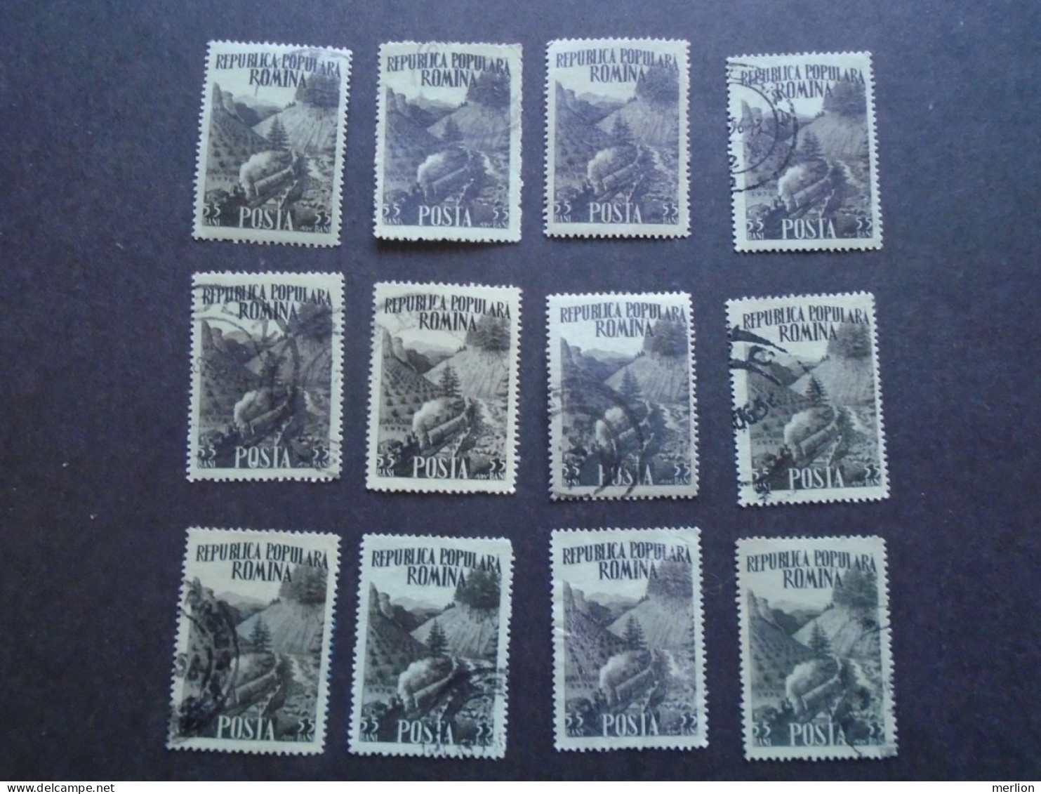 D202285  Romania - 1956   -  Lot Of 12   Used Stamps    Month Of The Forest   1581 - Gebruikt