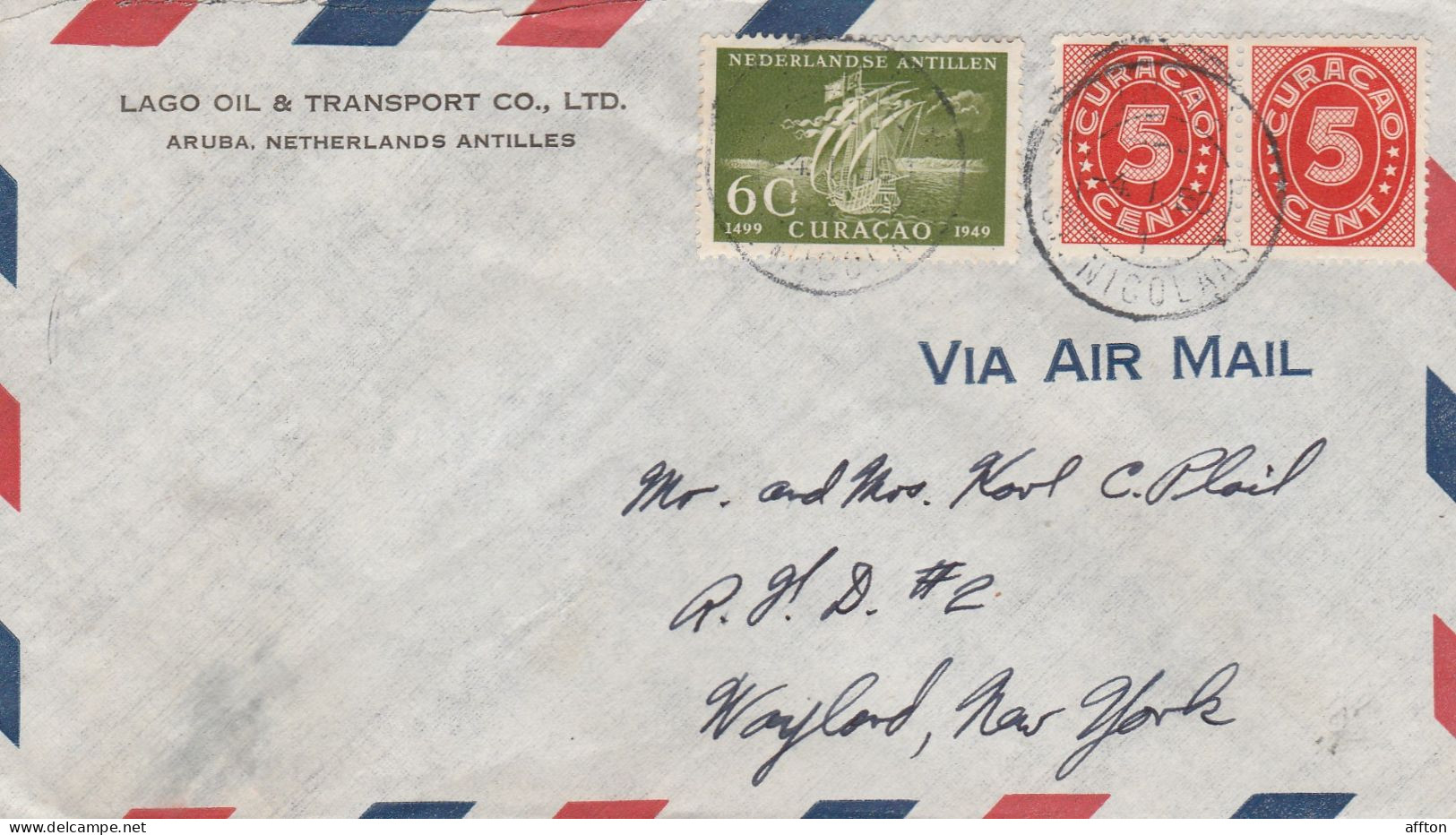 Aruba Curacao Netherlands Antilles Old Cover Mailed - Curacao, Netherlands Antilles, Aruba