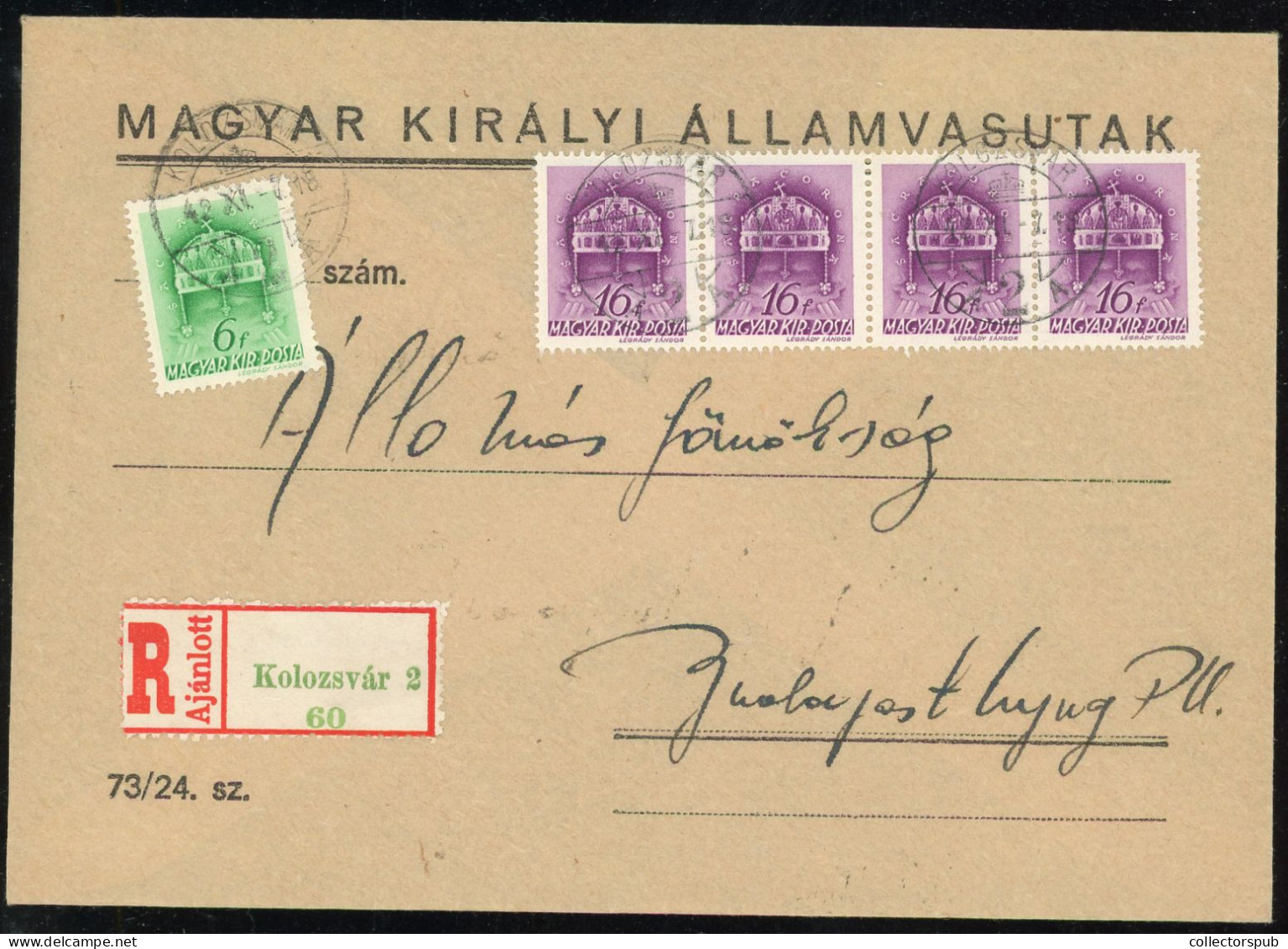 KOLOZSVÁR 1942. Nice Registered Cover To Budapest - Cartas & Documentos