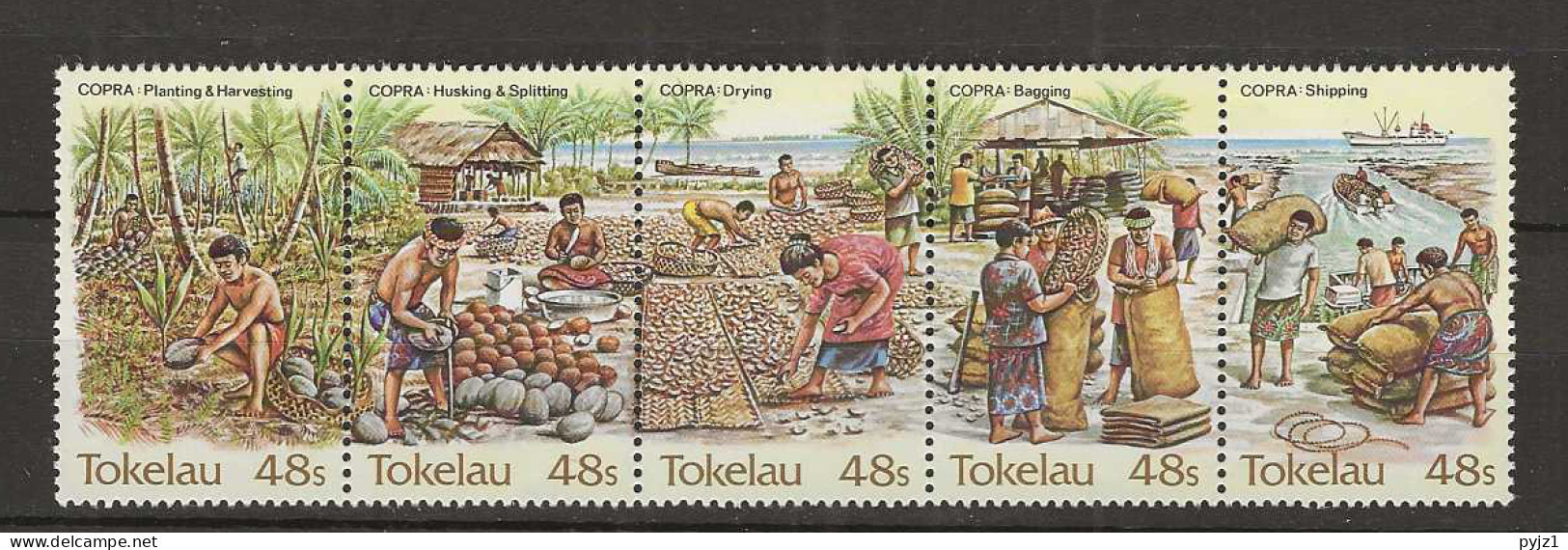 1984 MNH Tokelau Mi 98-100 Postfris** - Tokelau