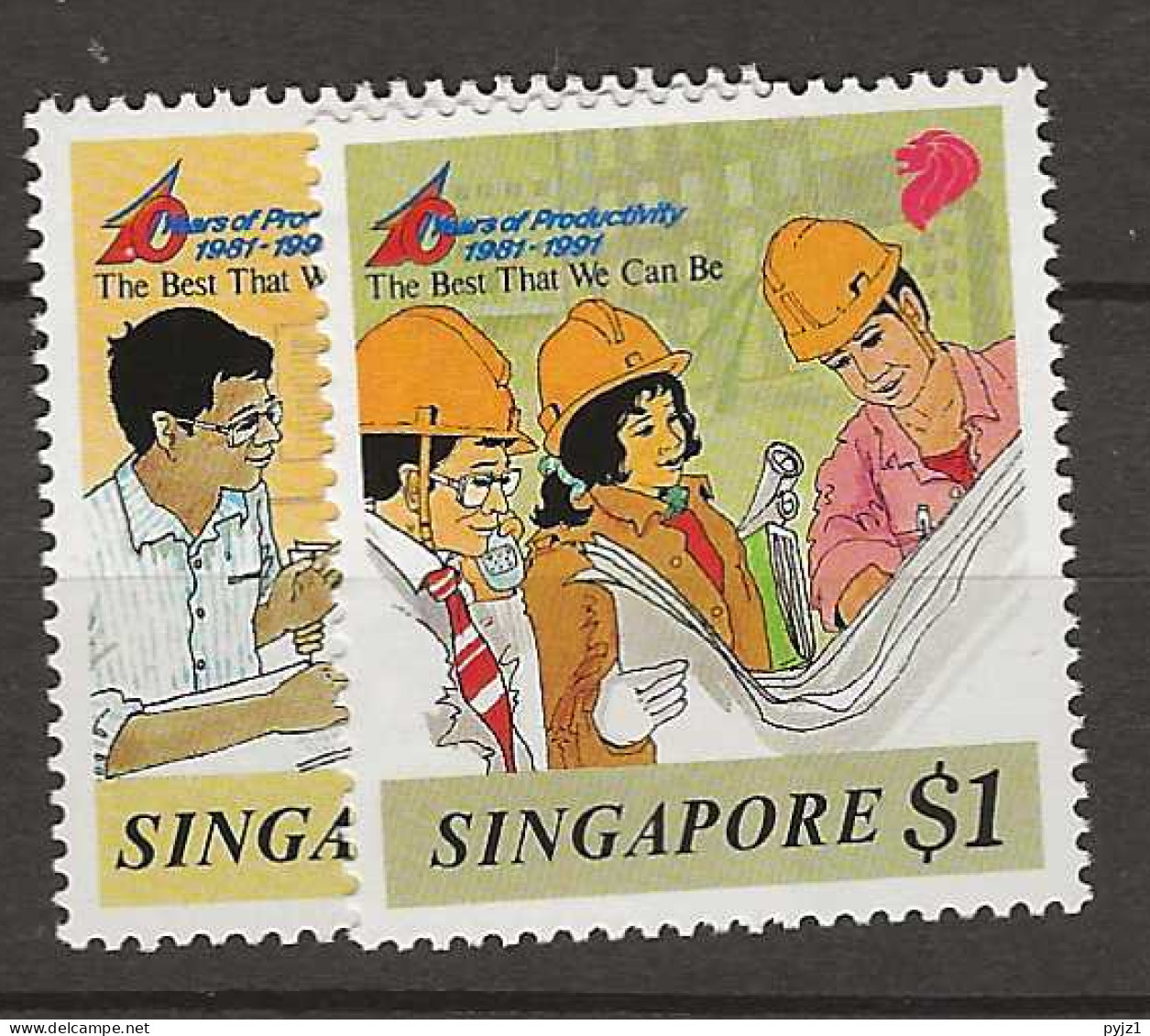 1991 MNH Singapore Mi 640-41  Postfris** - Singapore (1959-...)