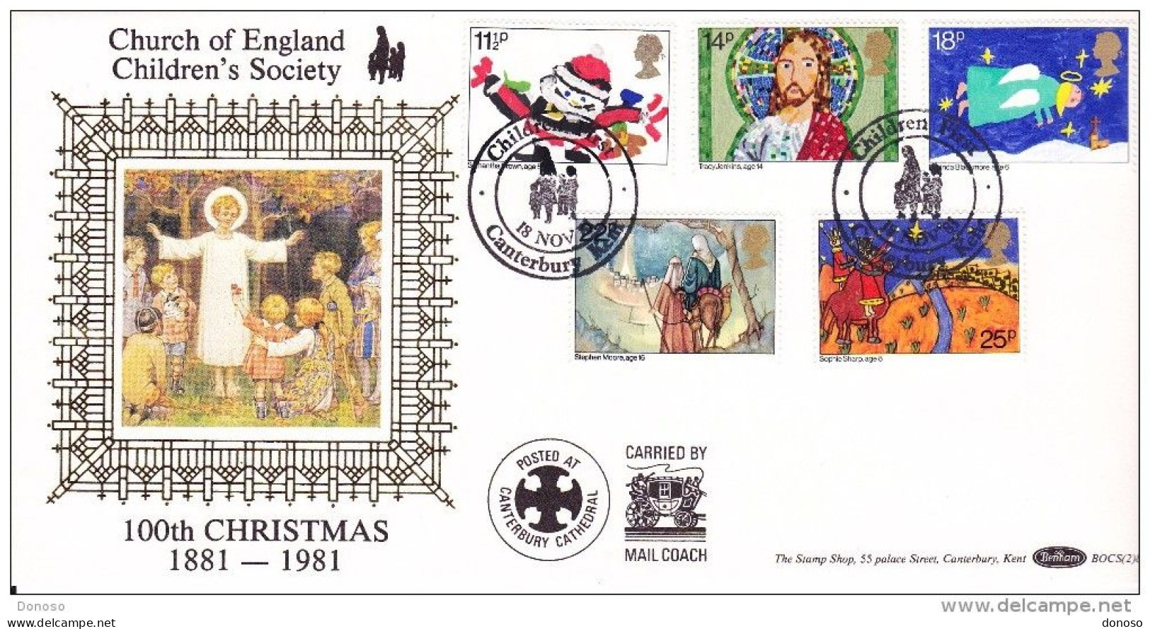 GB 1981 NOËL  Enveloppe Mail Coach Yvert 1011-1015 - Unused Stamps