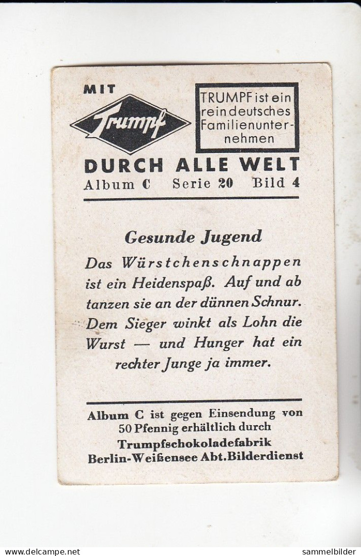 Mit Trumpf Durch Alle Welt Gesunde Jugend Pfadfinder Würstchenschnappen   C Serie 20 # 4 Von 1934 - Autres Marques