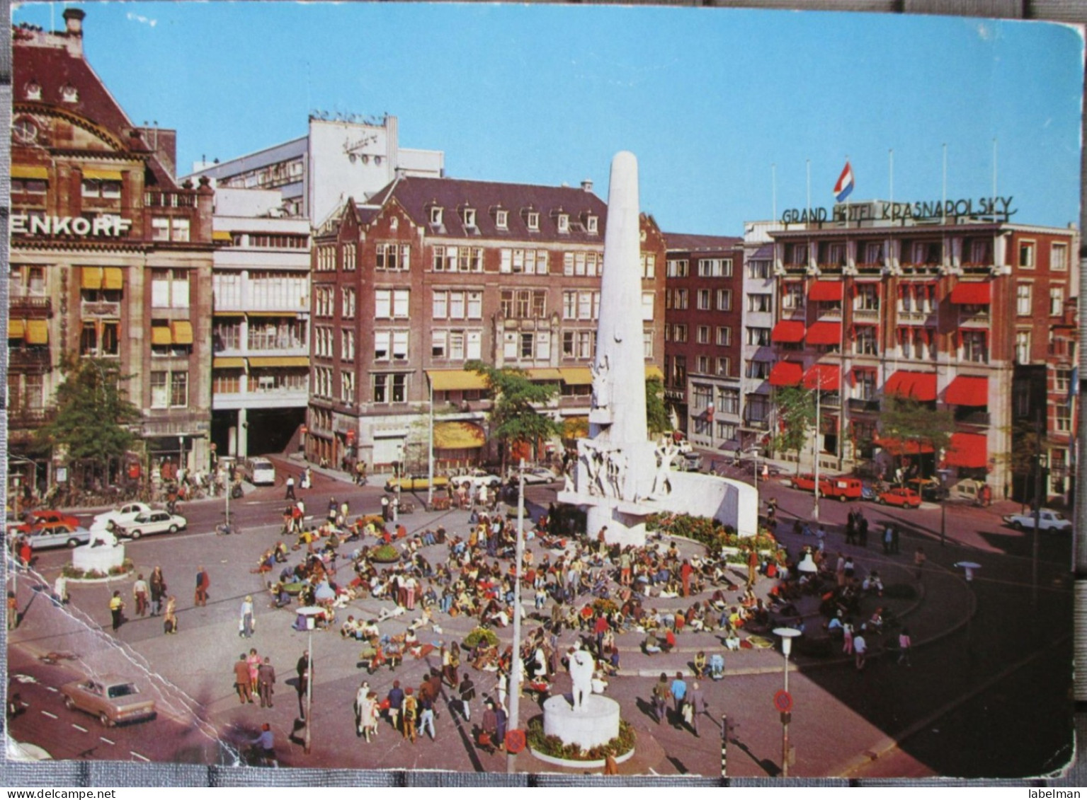 NETHERLANDS HOLLAND AMSTERDAM NATIONAL MONUMENT CANAL POSTCARD ANSICHTSKARTE PICTURE CARTOLINA CARTE POSTALE CARD - Amsterdam