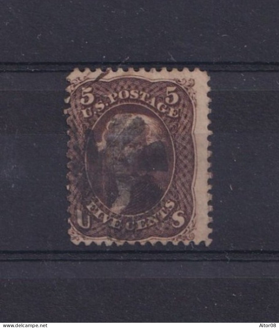 . TIMBRES OBLITERES N° 21 DE 1861  . COTE 125 EURO..A VOIR - Usados