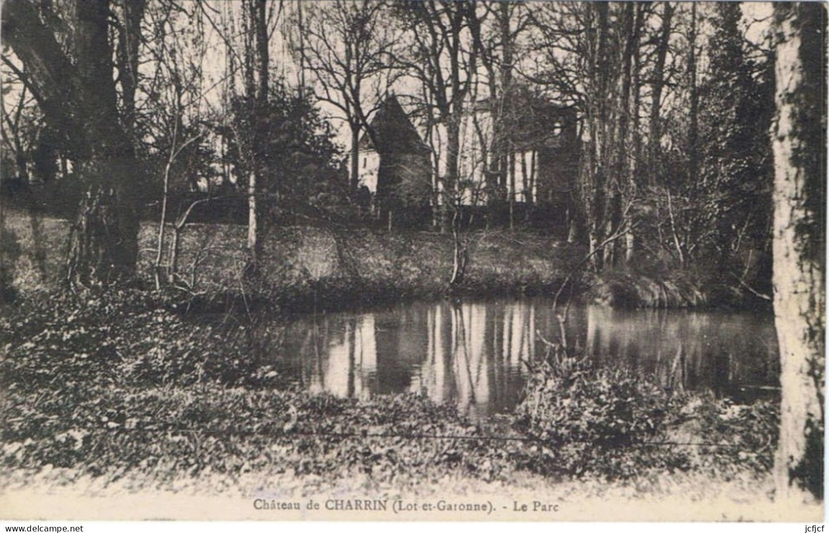 Cpa..47..MONCRABEAU..CHATEAU DE CHARRIN..LOT ET GARONNE..LE PARC ..VOIR DESCRIPTION..PEU COURANTE         .. - Sonstige & Ohne Zuordnung