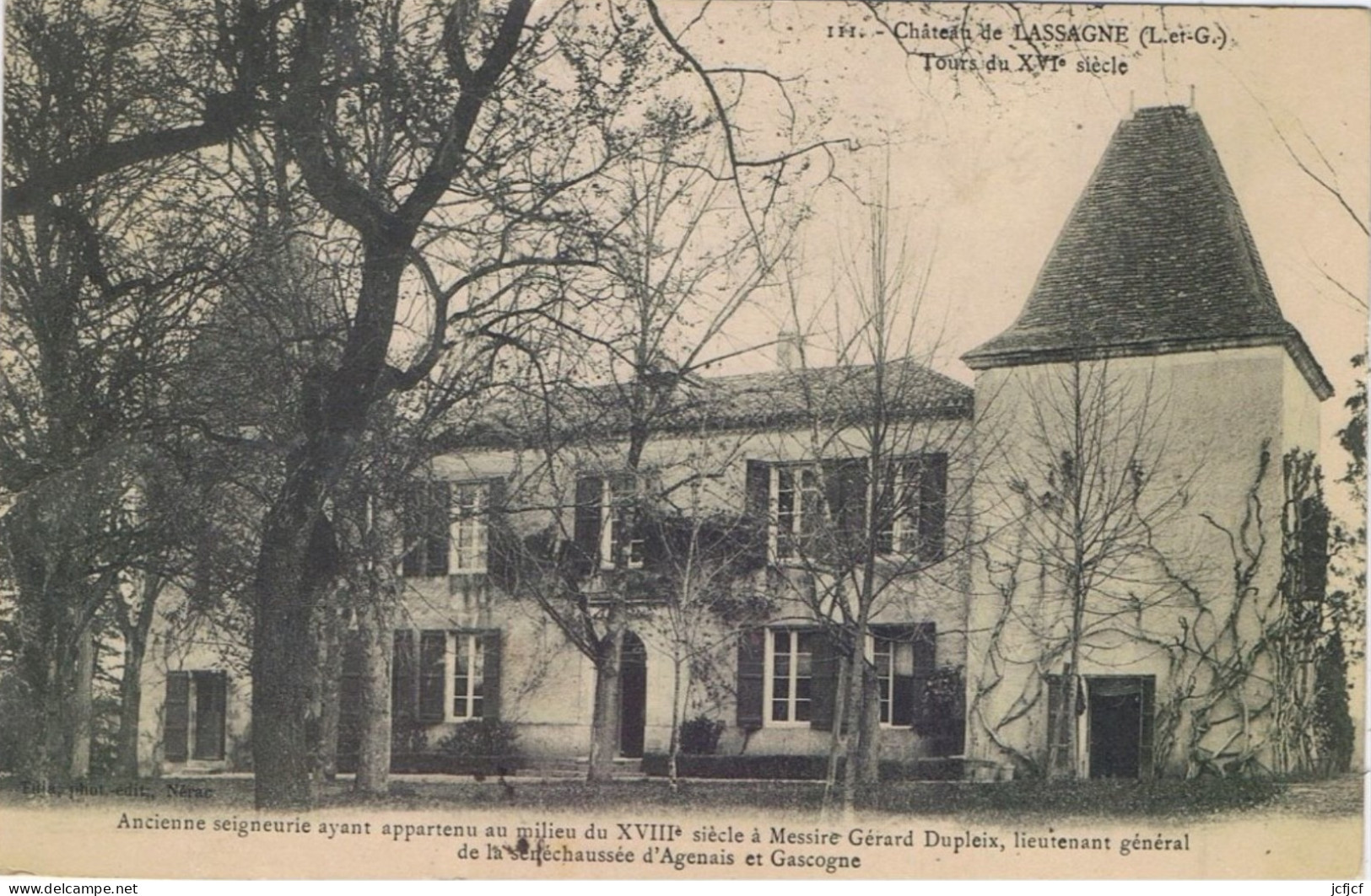 Cpa..47..MONCRABEAU..LOT ET GARONNE..CHATEAU DE LASSAGNE..LOT ET GARONNE.. - Autres & Non Classés