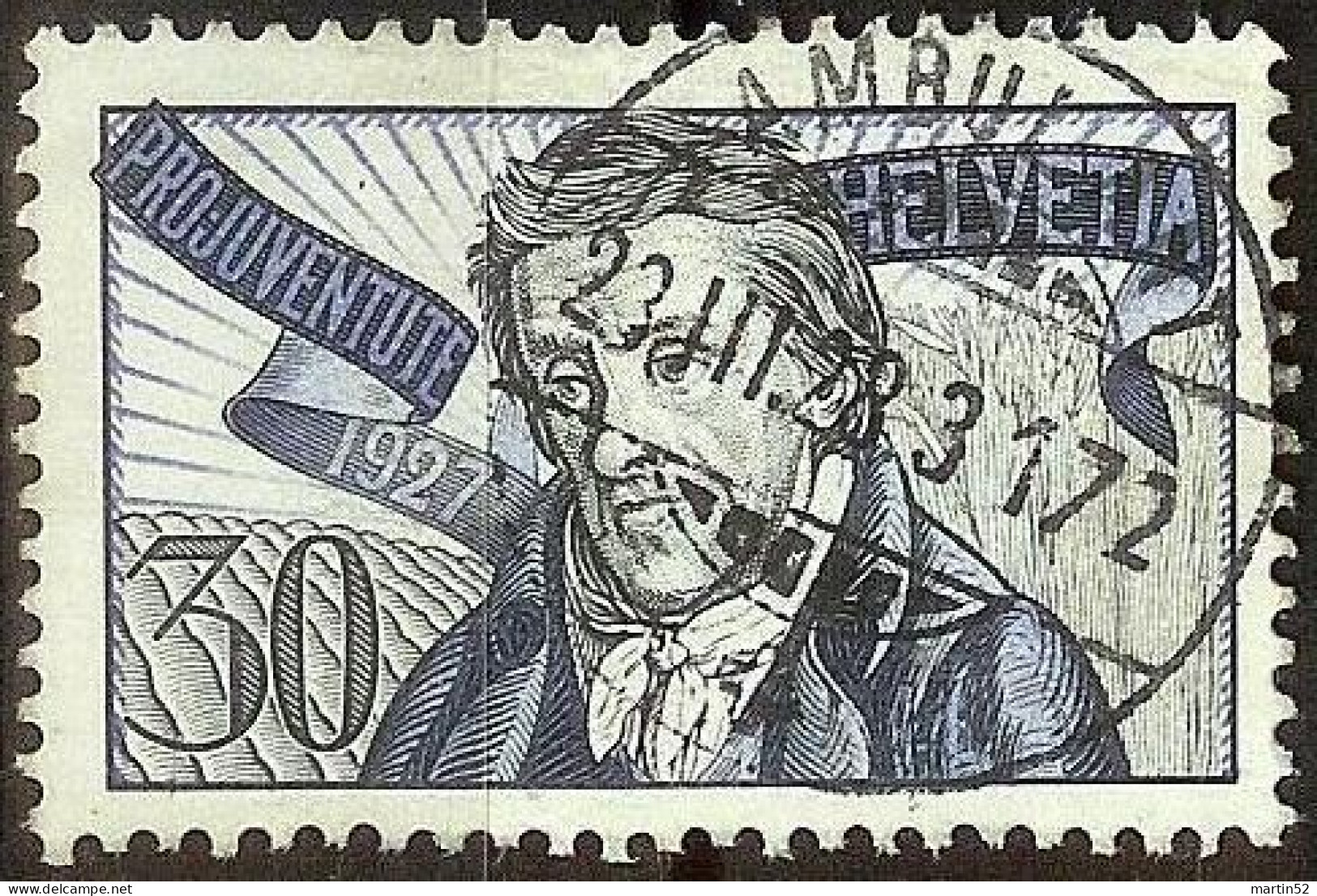 Schweiz Suisse Pro Juventute 1927: Pestalozzi Zu 44 Mi 225 Yv 229 Mit Voll-⊙ AMBULANT 23.III.28 (Zumstein CHF 13.00) - Used Stamps