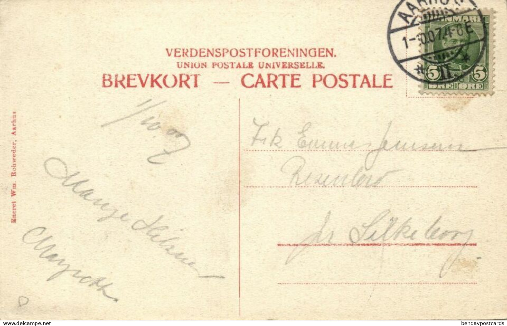 Denmark, AARHUS ÅRHUS, Udsigt Fra Riis Skov (1907) Postcard - Danemark