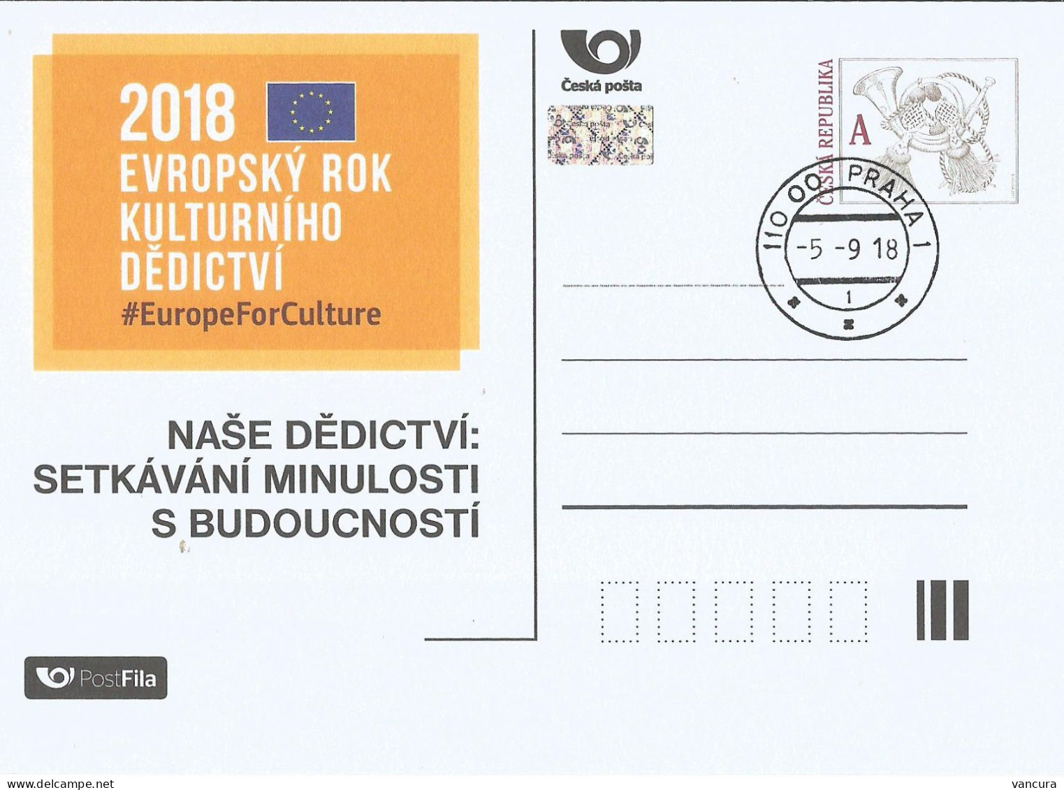 CDV A P 227 Czech Republic European Year Of Cultural Heritage 2018 - Cartes Postales