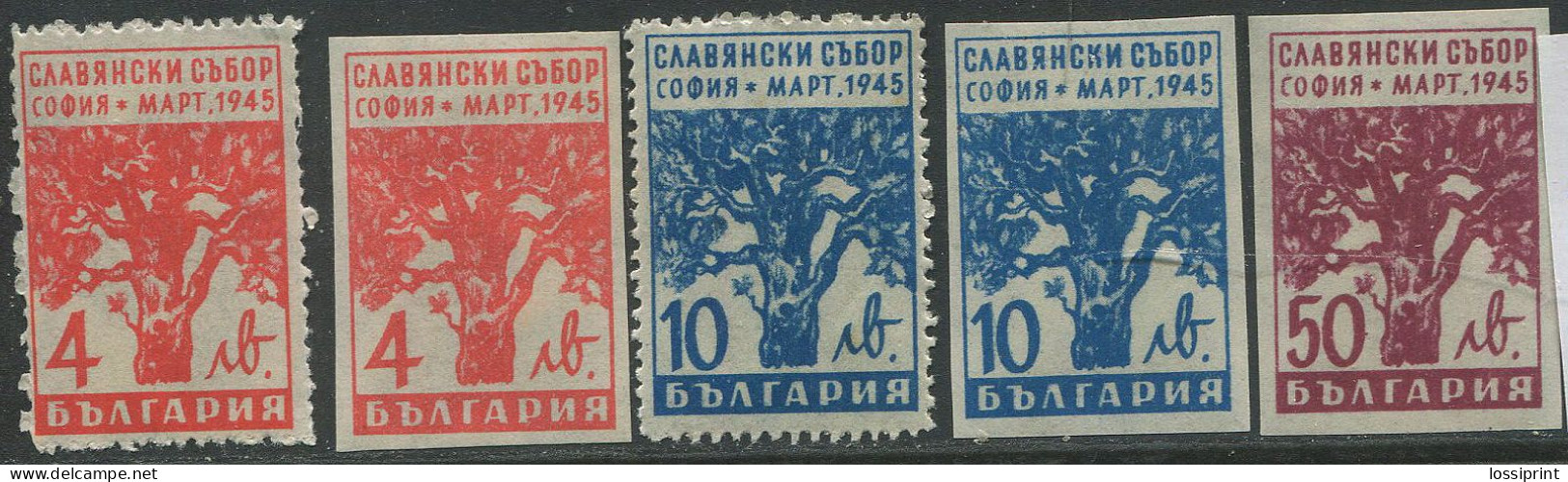 Bulgaria:Unused Stamps Serie Slavic Congress, Sofia 1945, MNH - Neufs