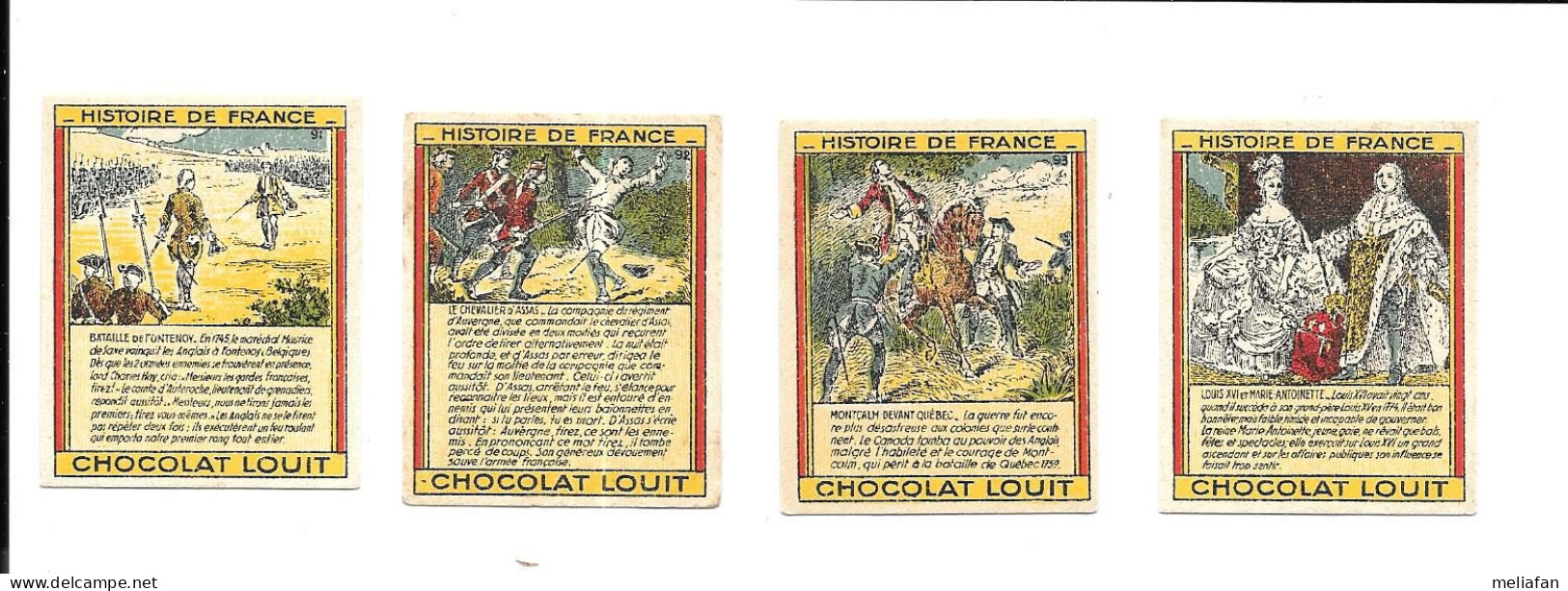 CY03 - BON POINTS CHOCOLAT LOUIT - CHEVALIER D'ASSAS - MONTCALM QUEBEC - LOUIS XVI MARIE ANTOINETTE - BATAILLE FONTENOY - Other & Unclassified