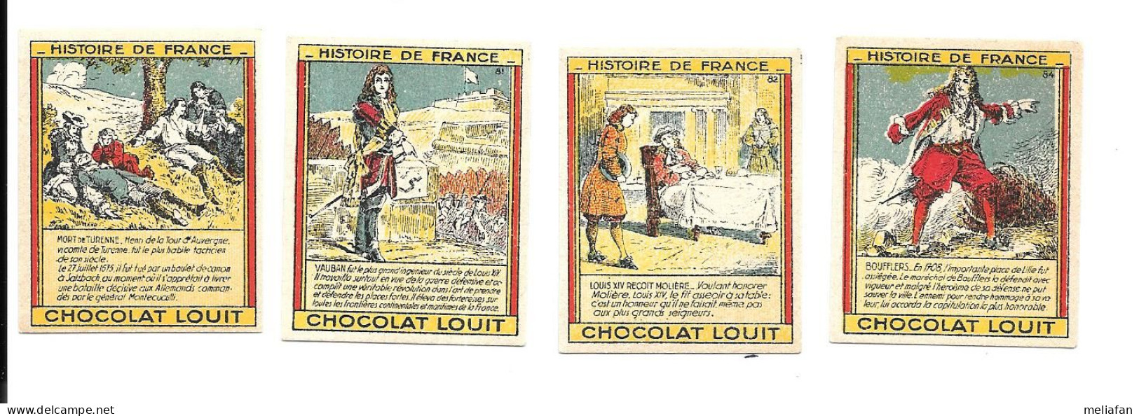 CY01 - BON POINTS CHOCOLAT LOUIT - BOUFFLERS - VAUBAN - TURENNE - LOUIS XIV ET MOLIERE - Sonstige & Ohne Zuordnung