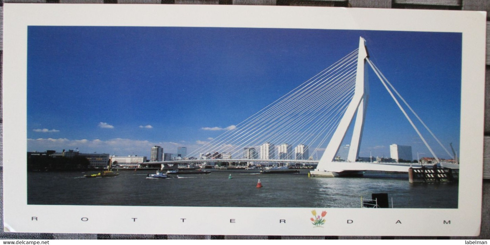 NETHERLANDS HOLLAND BRIDGE ERASMUS PORT HARBOUR ROTTERDAM POSTCARD ANSICHTSKARTE CARTE POSTALE CARTOLINA POSTKARTE CARD - Rotterdam