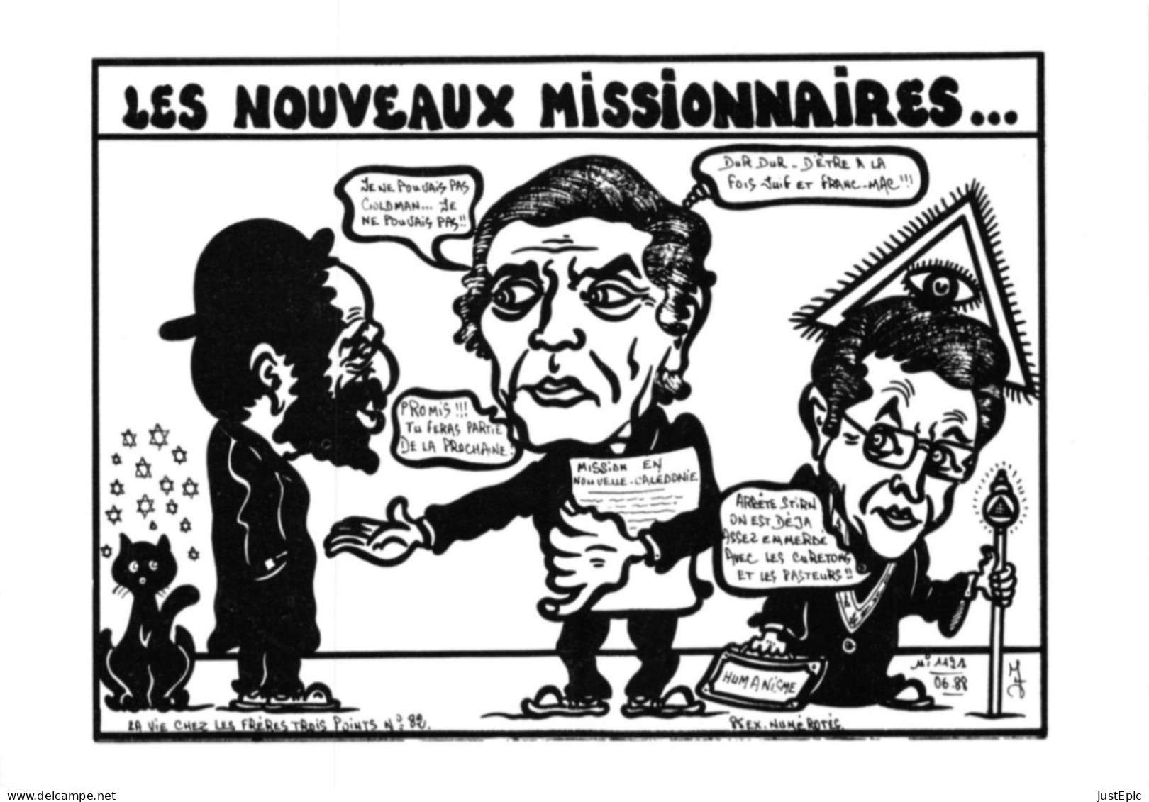 "LES NOUVEAUX MİSSİONNAIRES..." - LARDIE Jihel Tirage 85 Ex. Caricature Politique Franc-maçonnerie - Satirical