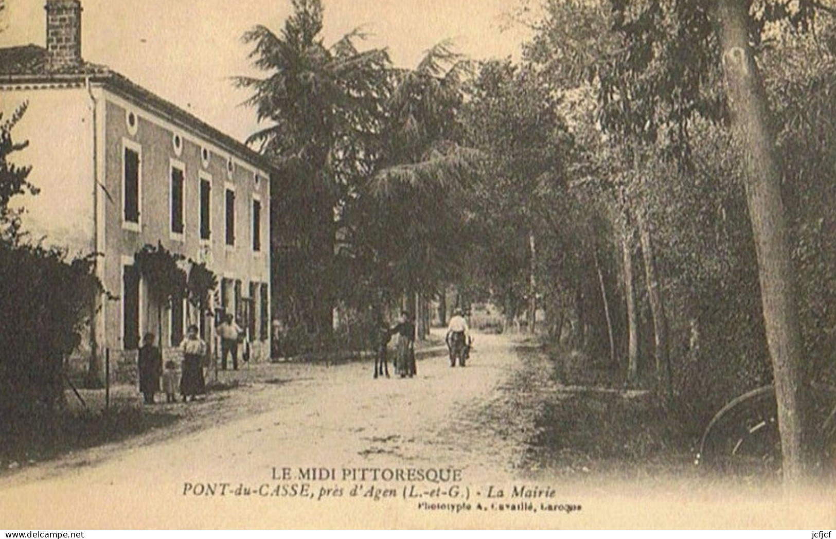 Cpa..47..PONT DU CASSE PRES D'AGEN..LOT ET GARONNE..LA MAIRIE ..ANIMEE.. - Sonstige & Ohne Zuordnung