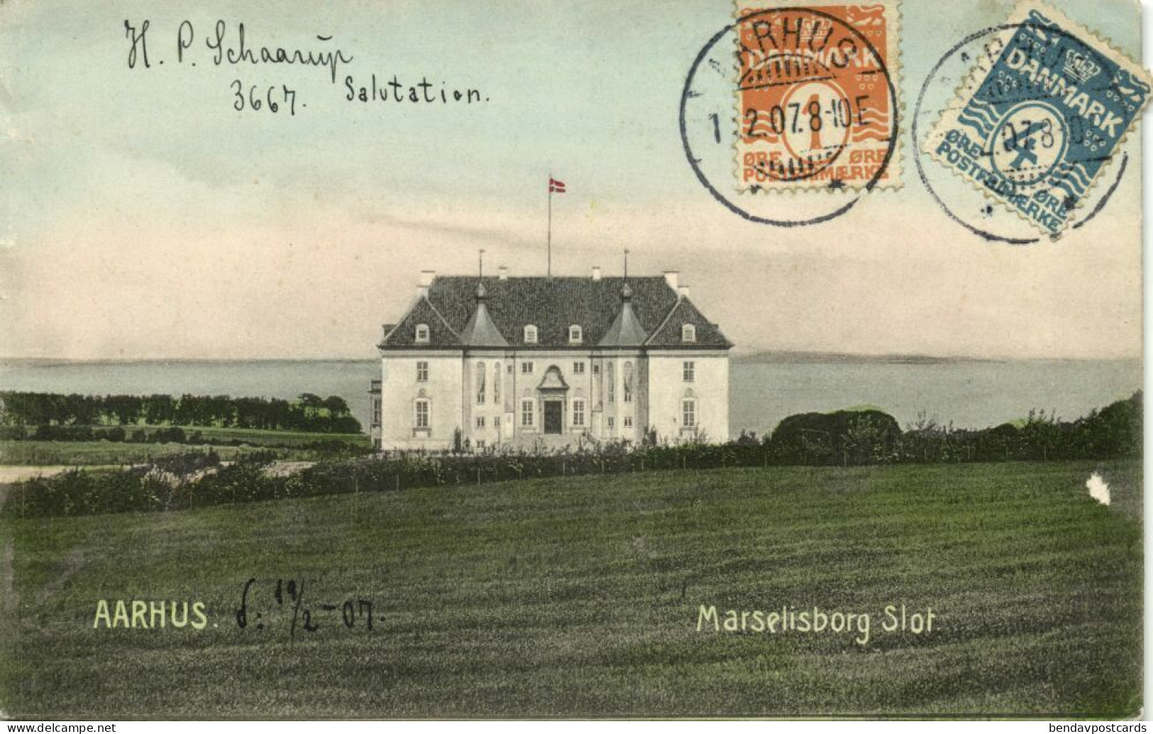 Denmark, AARHUS ÅRHUS, Marselisborg Slot, Palace (1907) Postcard - Denemarken