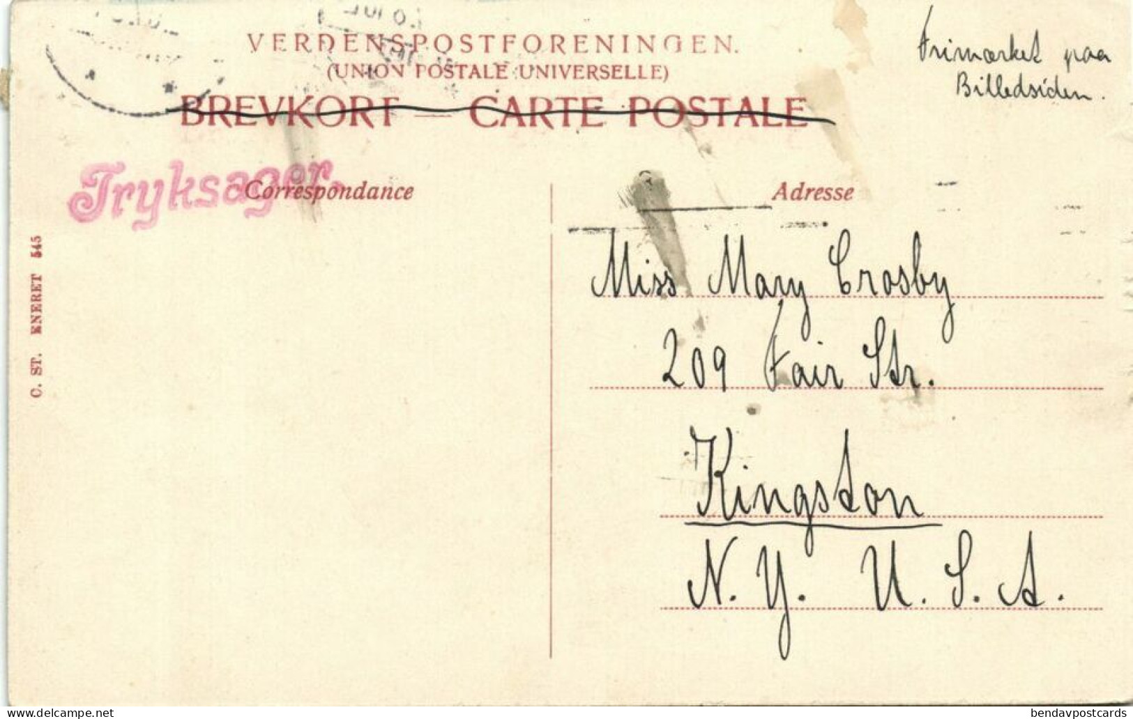 Denmark, AARHUS ÅRHUS, Marselisborg Slot, Palace (1907) Postcard - Denemarken