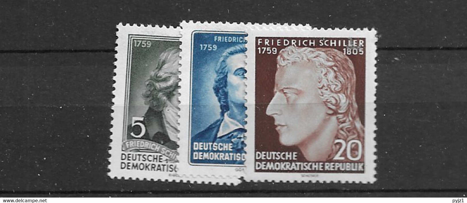 1955 MNH DDR Mi 464-66 Postfris** - Unused Stamps