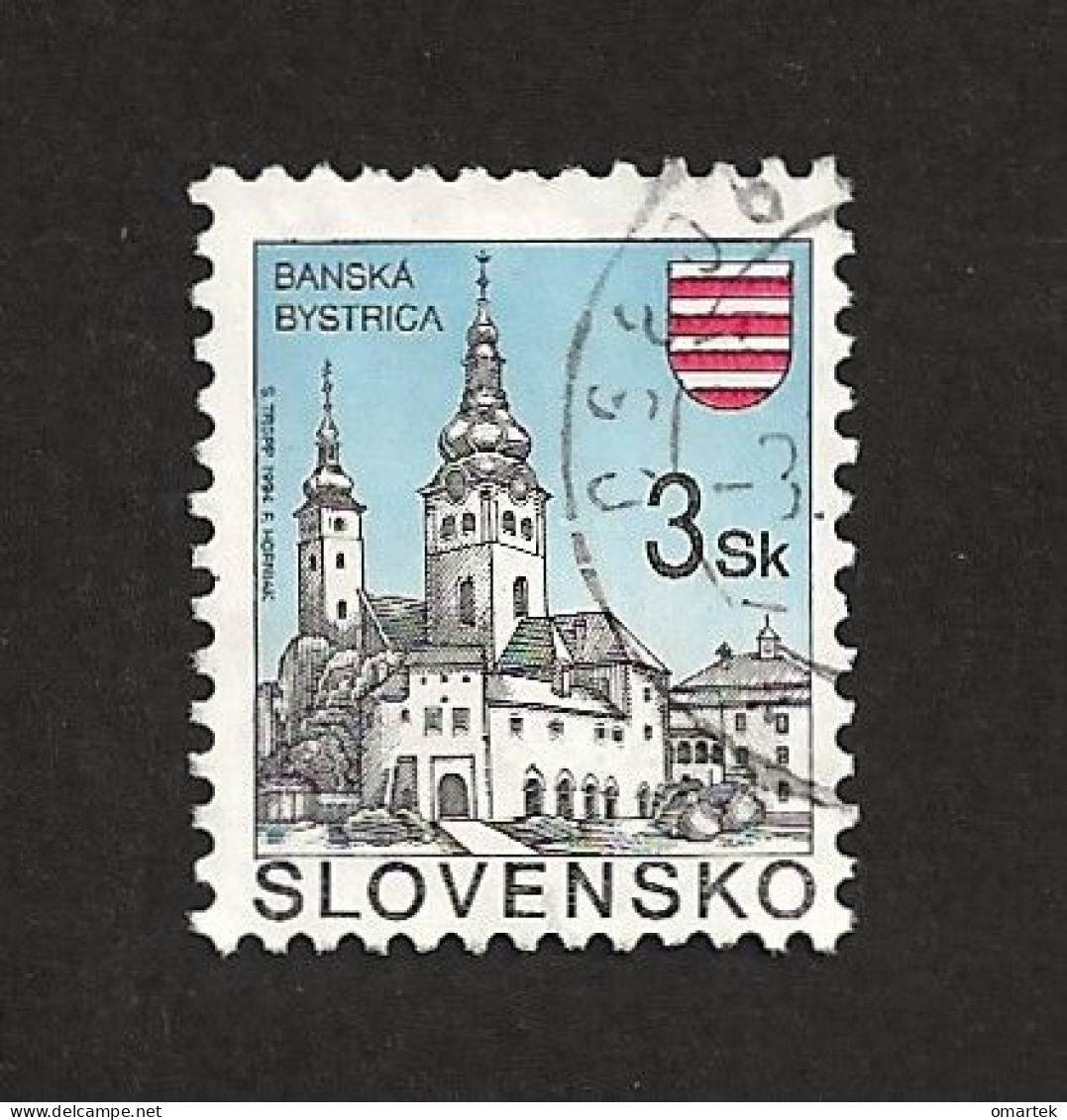 Slovakia Slowakei 1994 Gest. ⊙ Mi 206 Yv 153 Banská Bystrica. - Oblitérés