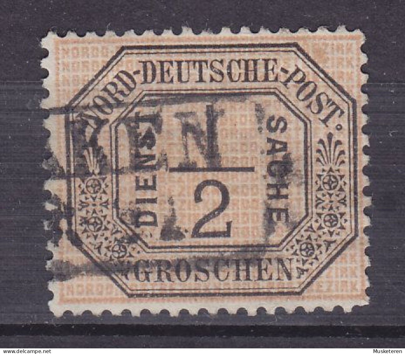 Norddeutscher Postbezirk Nord-Deutsche-Post 1870 Mi. 3, ½ Gr. Dienstmarke Official Boxed 'AKEN' Cancel (2 Scans) - Used