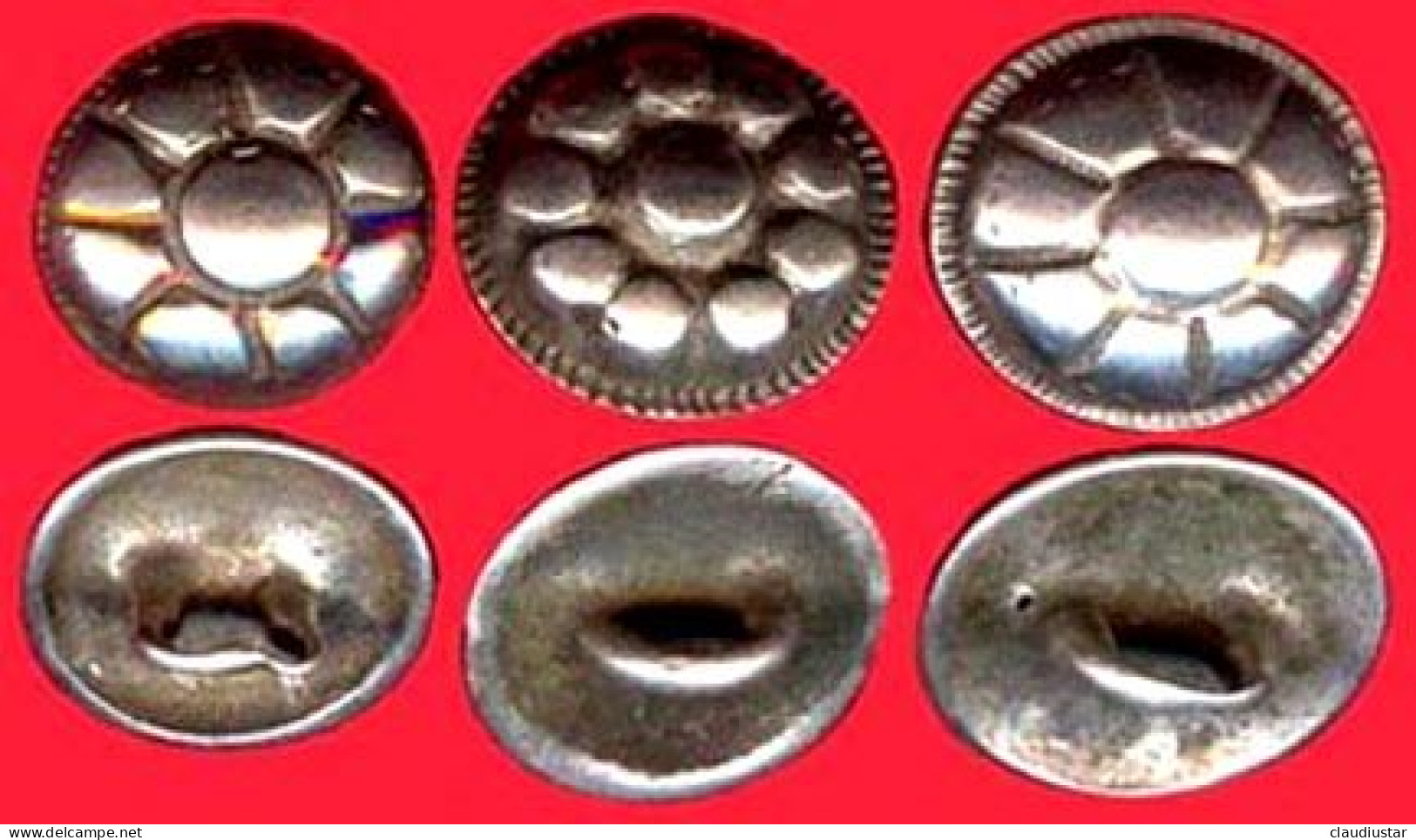 ** LOT  BOUTONS  XVII - XVIII  -  ARGENT ** - Botones