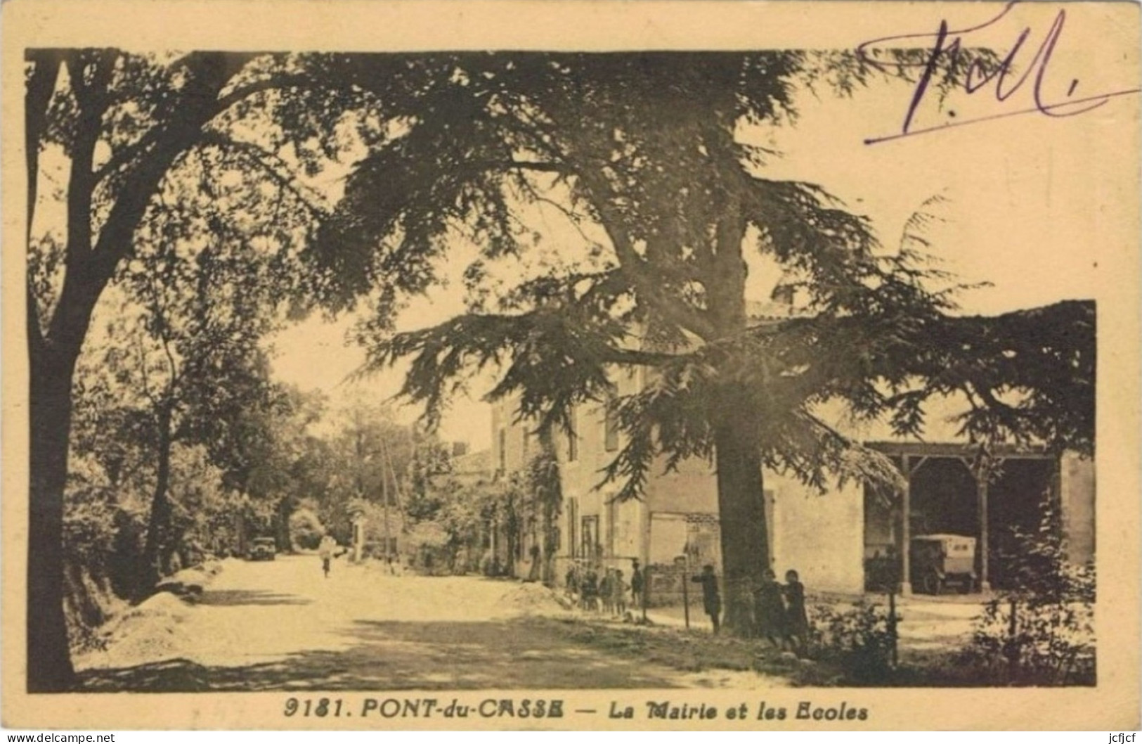 Cpa..47..PONT DU CASSE..LOT ET GARONNE..LA MAIRIE ET LES ECOLES..ANIMEE.. - Andere & Zonder Classificatie