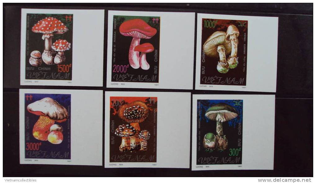 Vietnam Viet Nam Mushroom / Mushrooms MNH Imperf Stamps 1991 (Ms610) - Vietnam