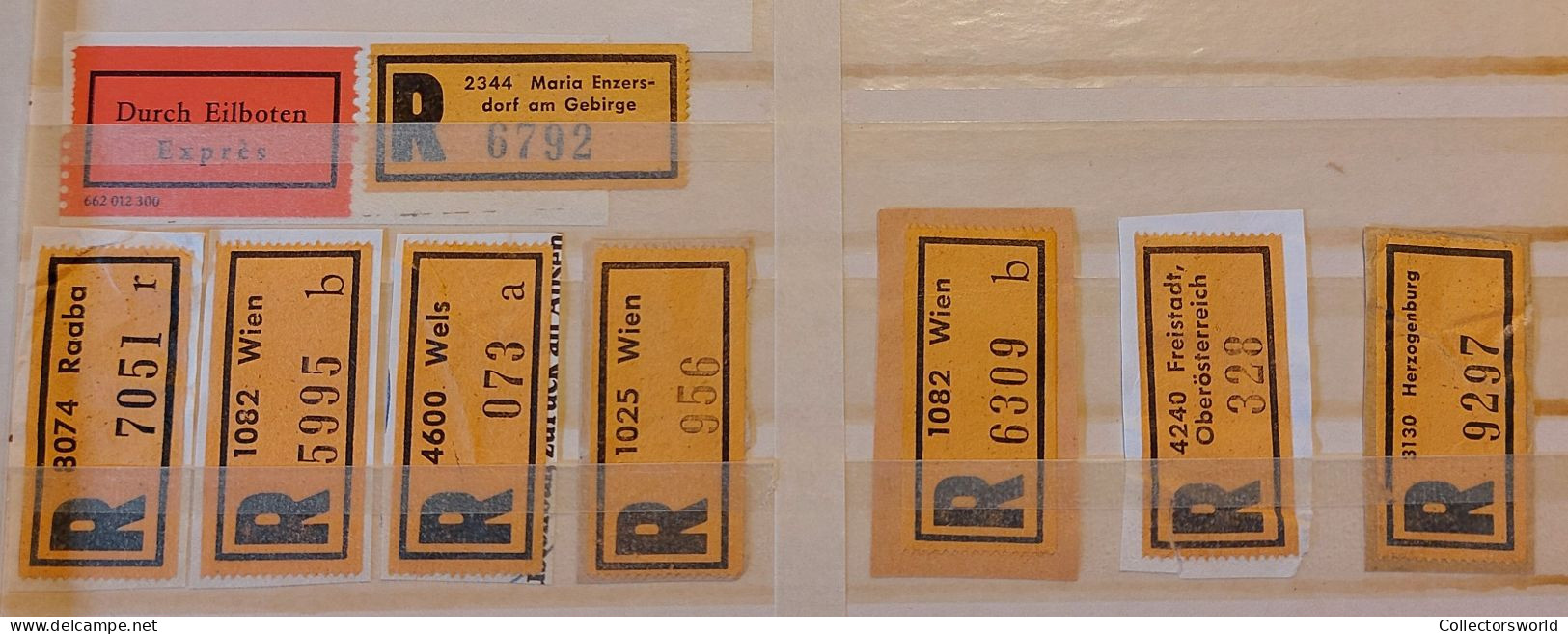 Austria Small Lot Vintage Registered Labels R Labels - Colecciones