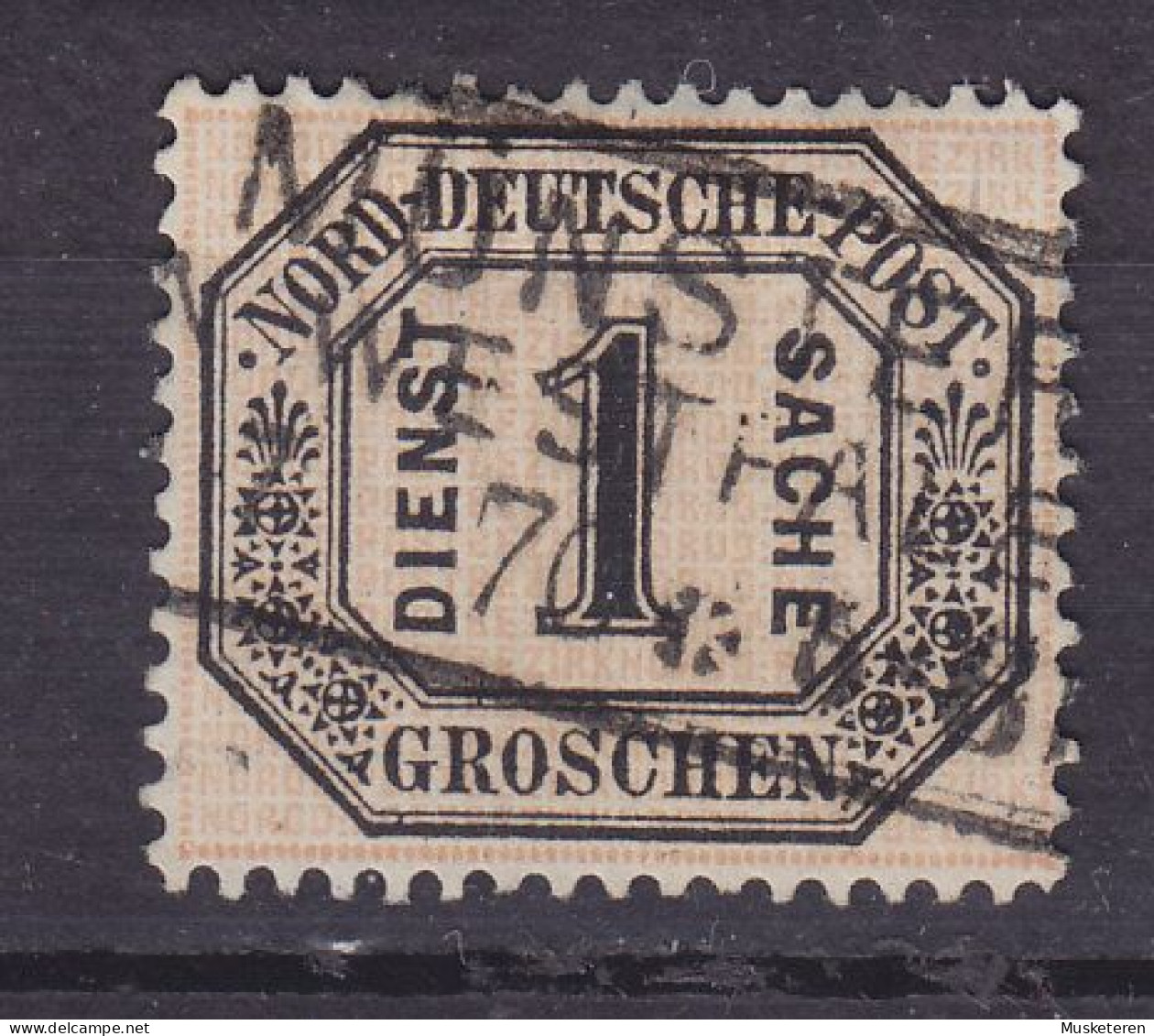Norddeutscher Postbezirk Nord-Deutsche-Post 1870 Mi. 4, 1 Gr. Dienstmarke Official Deluxe Boxed MÜNSTER Cancel (2 Scans) - Afgestempeld