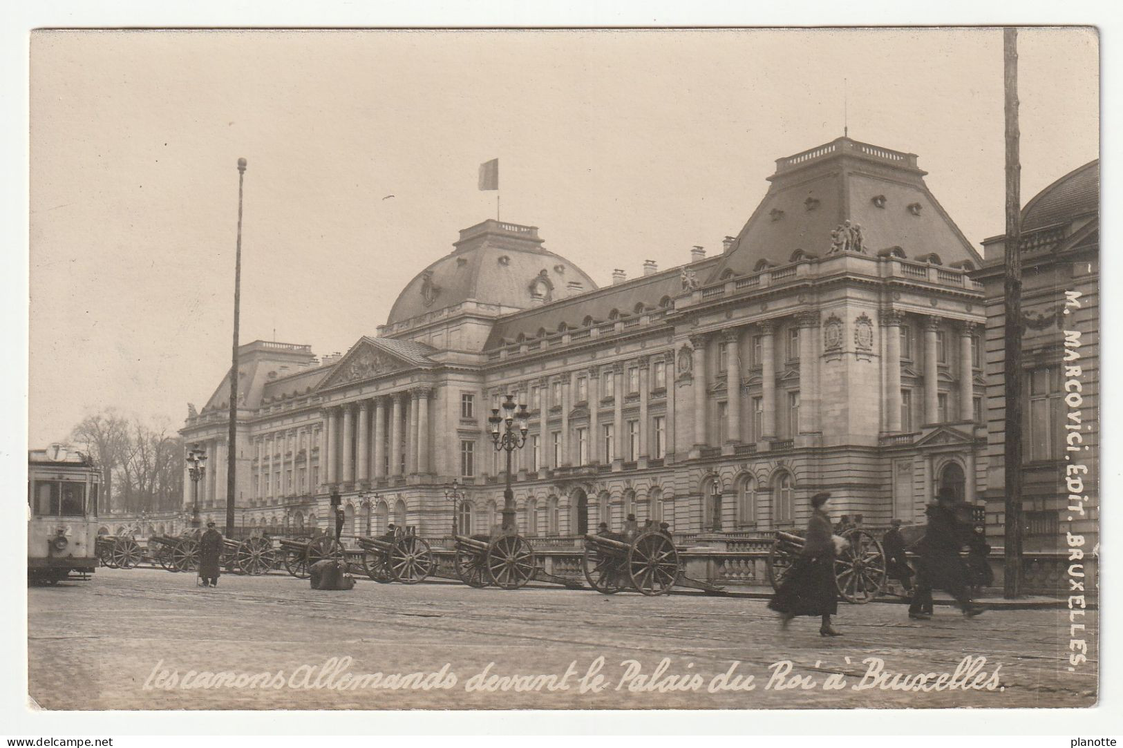Bruxelles - Les Canons Allemands Devant Le Palais Du Roi - Superbe Carte Photographique - Edit. M. Marcovici - Feesten En Evenementen