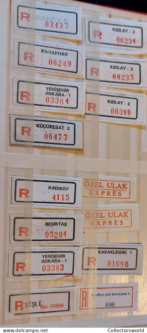 Turkey Small Lot Registered Labels R Labels - Collections, Lots & Series