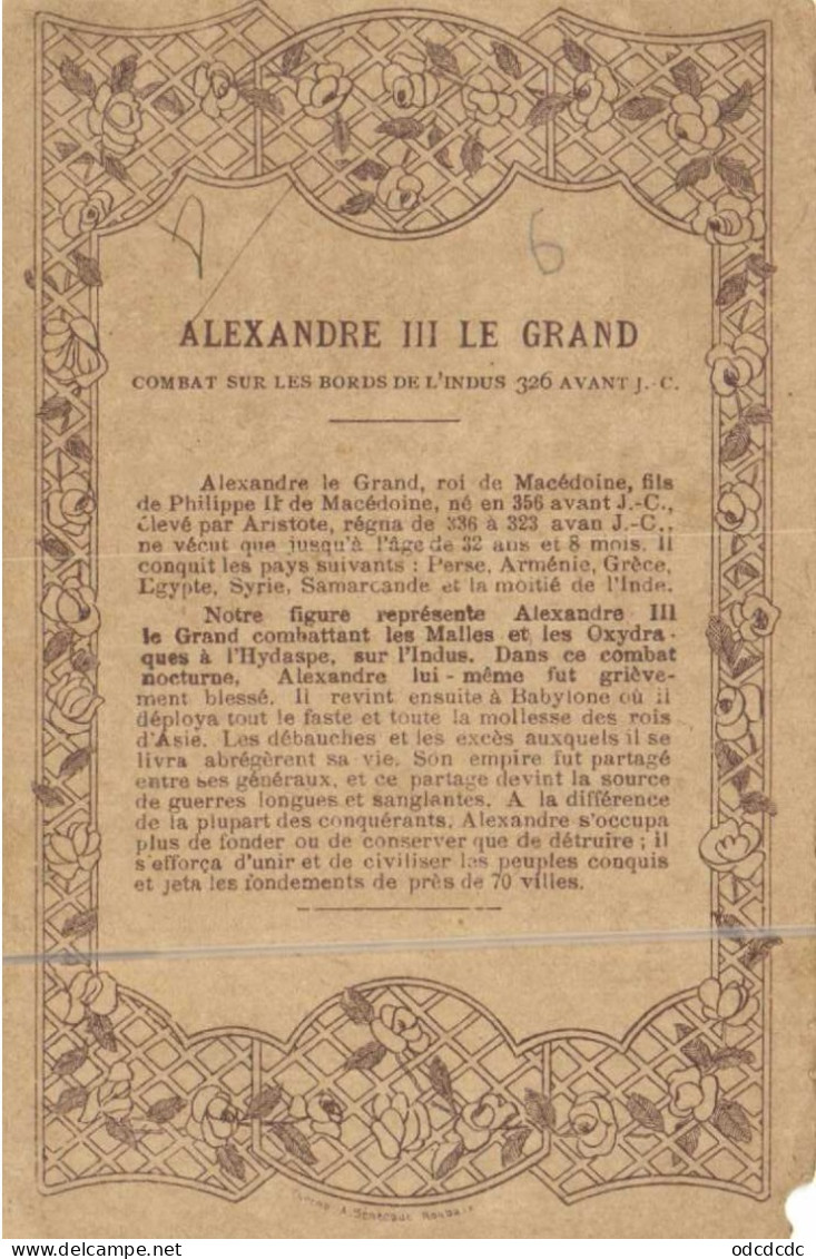 ALEXANDRE III,LE GRAND  Combattant Les Malles Et Les Oxydraques à L' Hydaspe (325 Av J C) RV - Artis Historia