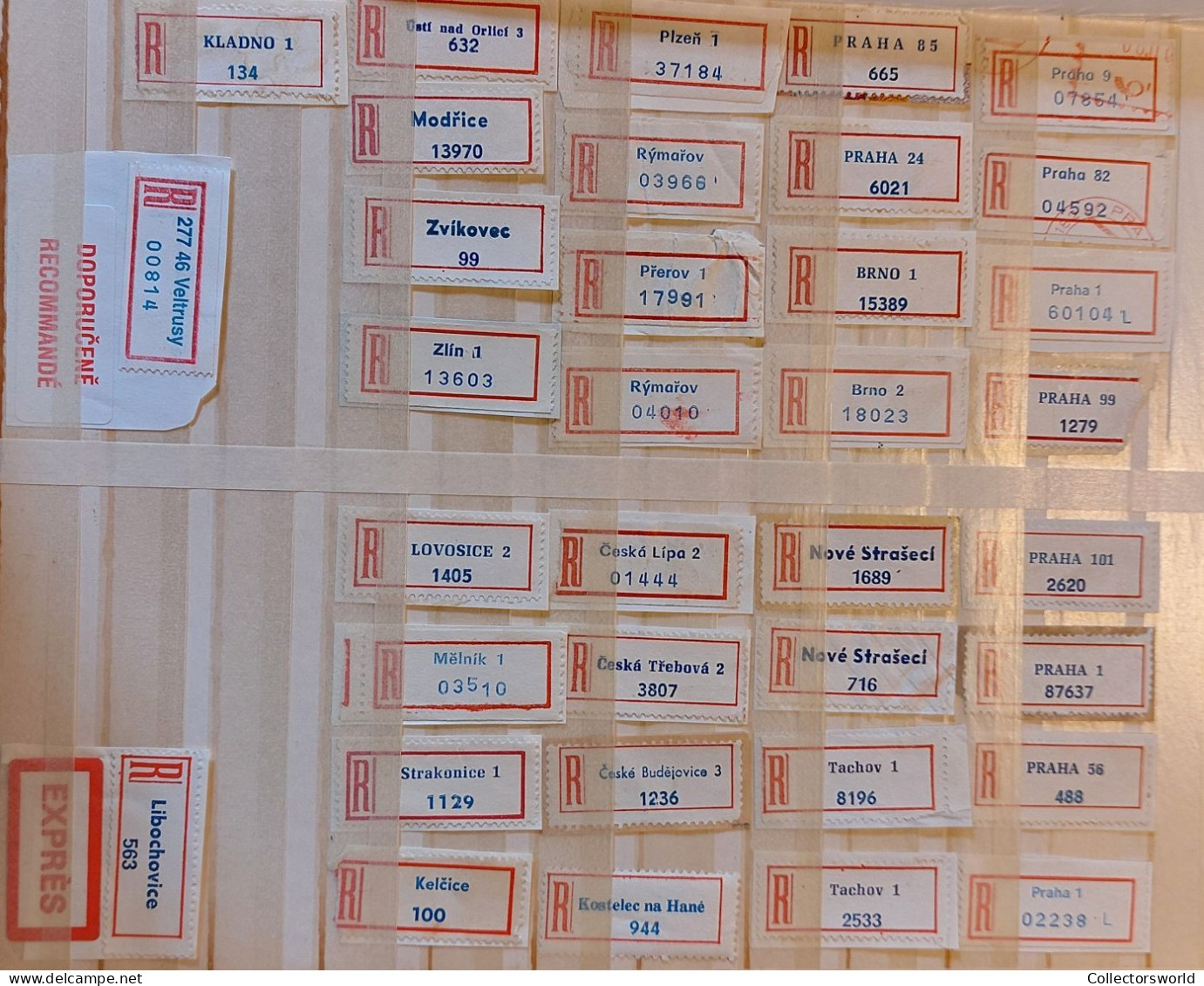 Czechoslovakia Czech Rep Small Lot Registered Labels R Labels - Collections, Lots & Series