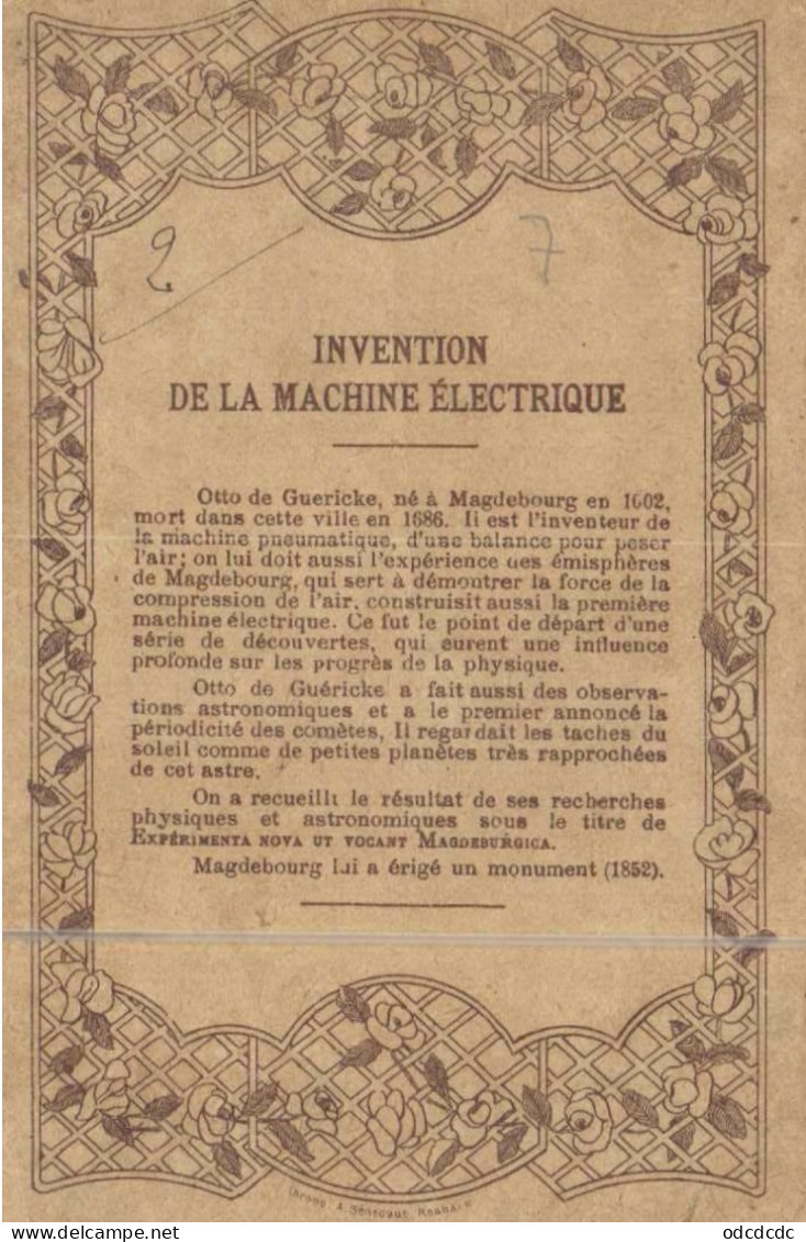 Invention De La Machine Electrique Par Otto De Guericke RV - Artis Historia