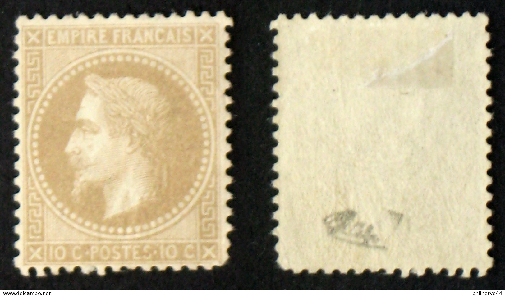 N° 28B 10c NAPOLEON LAURE B Neuf N* Cote 400€ Signé Calves - 1863-1870 Napoléon III Lauré